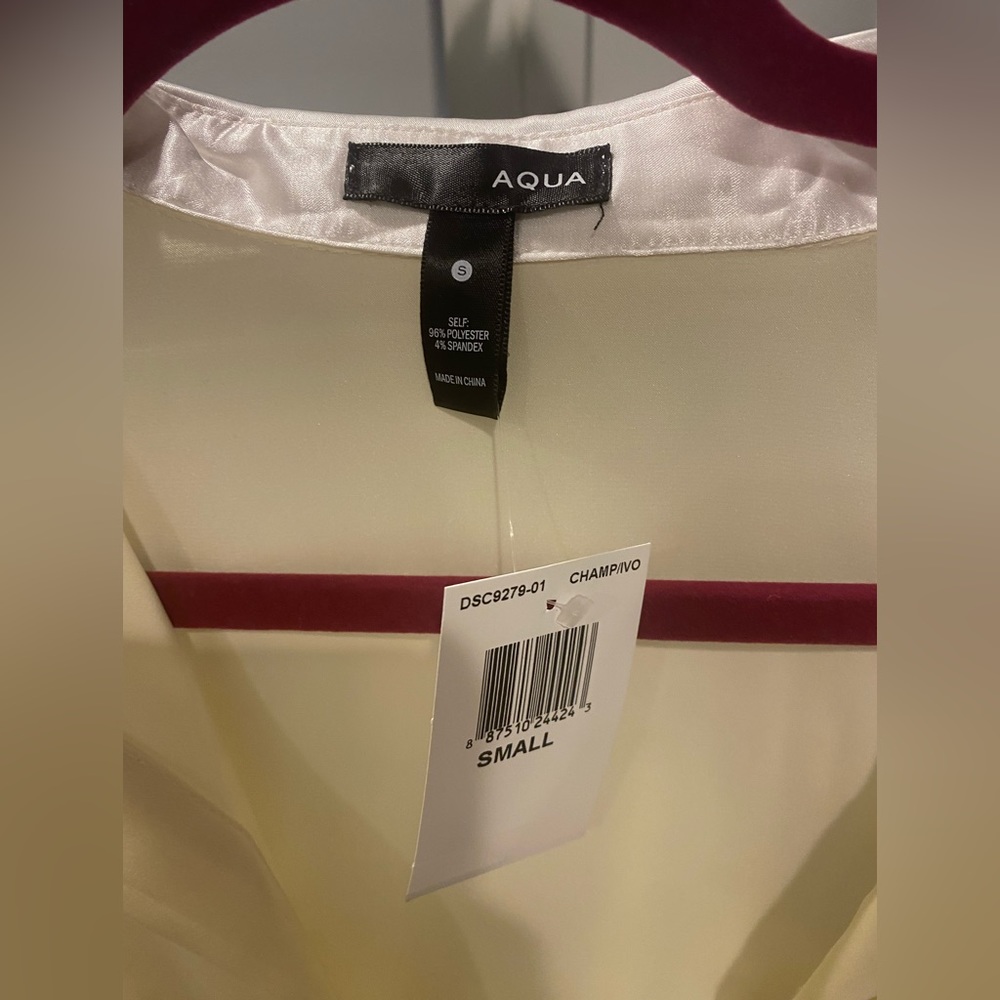 Aqua yellow/white dress